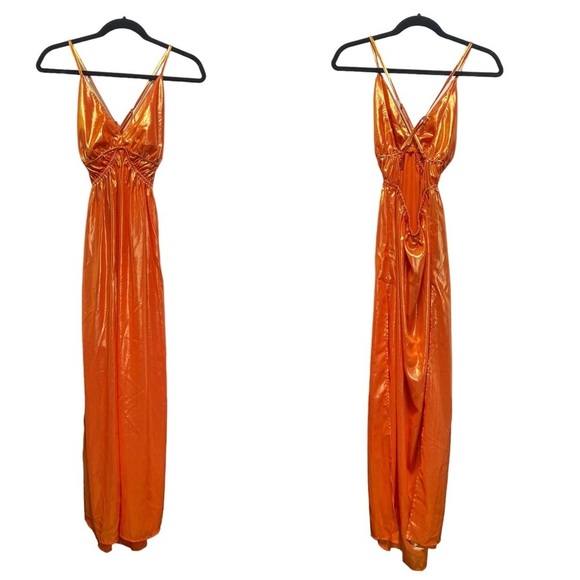 Anthropologie Shine Maxi Dress in Tangerine NWT - Picture 2 of 6